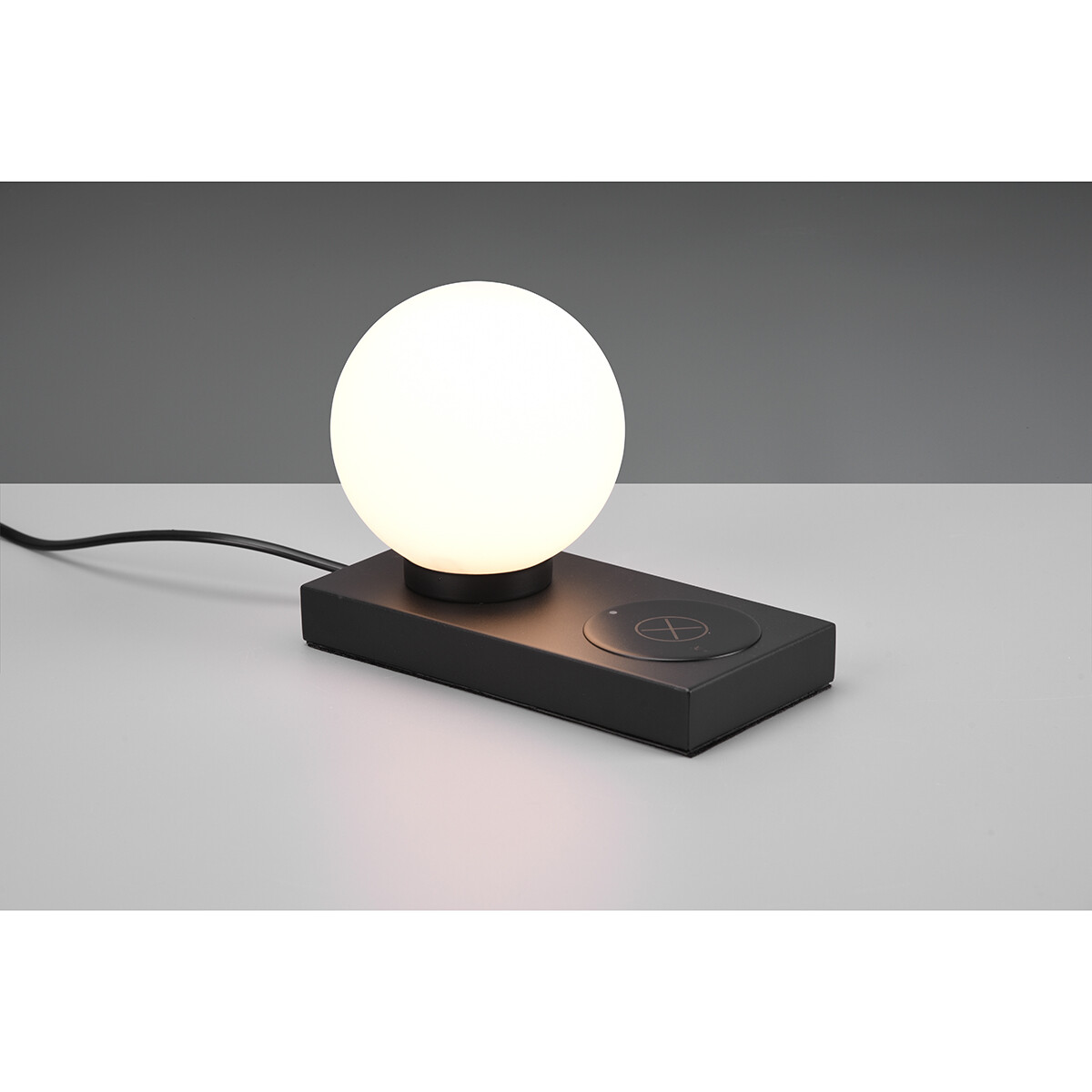 Lampe de Table LED - Éclairage de Table - Trion Cobra - Douille E14 - Rectangle - Mat Noir - Aluminium