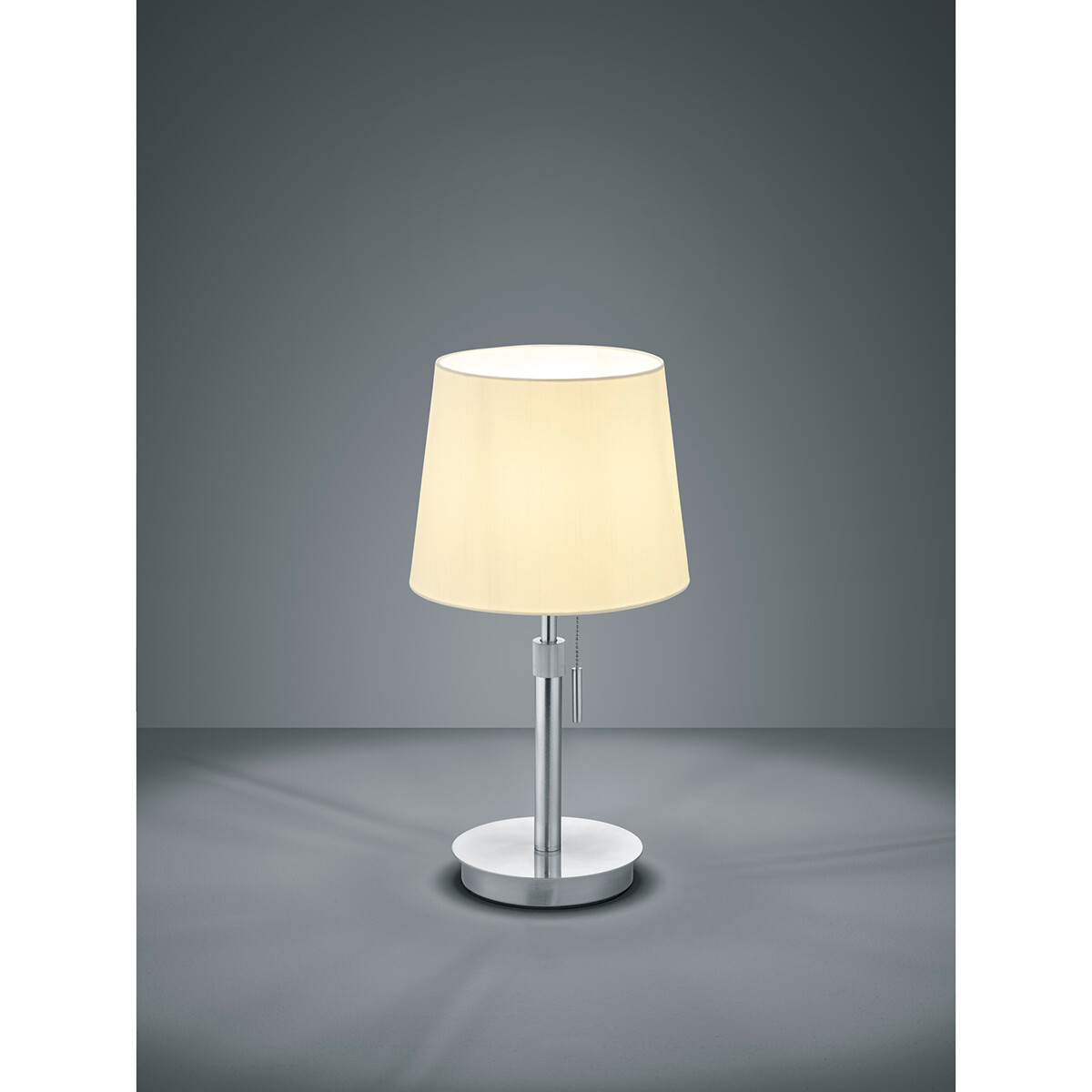 Lampe de Table LED - Éclairage de Table - Trion Dyon - Douille E27 - Rond - Mat Nickel - Aluminium