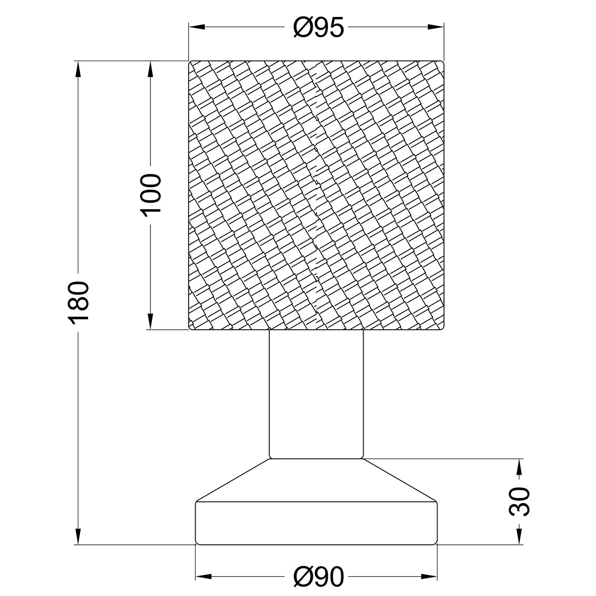 Lampe de Table LED - Éclairage de Table - Trion Garno - Douille E14 - Rond - Mat Or - Aluminium