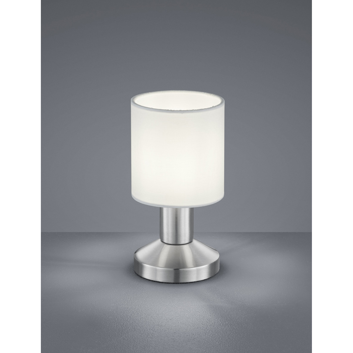 Lampe de Table LED - Éclairage de Table - Trion Garno - Douille E14 - Rond - Mat Blanc - Aluminium