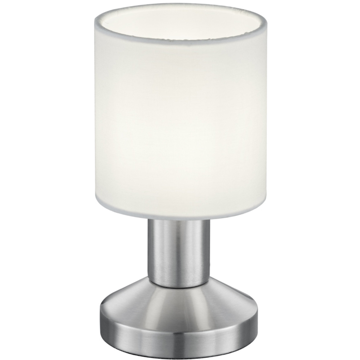 Lampe de Table LED - Éclairage de Table - Trion Garno - Douille E14 - Rond - Mat Blanc - Aluminium