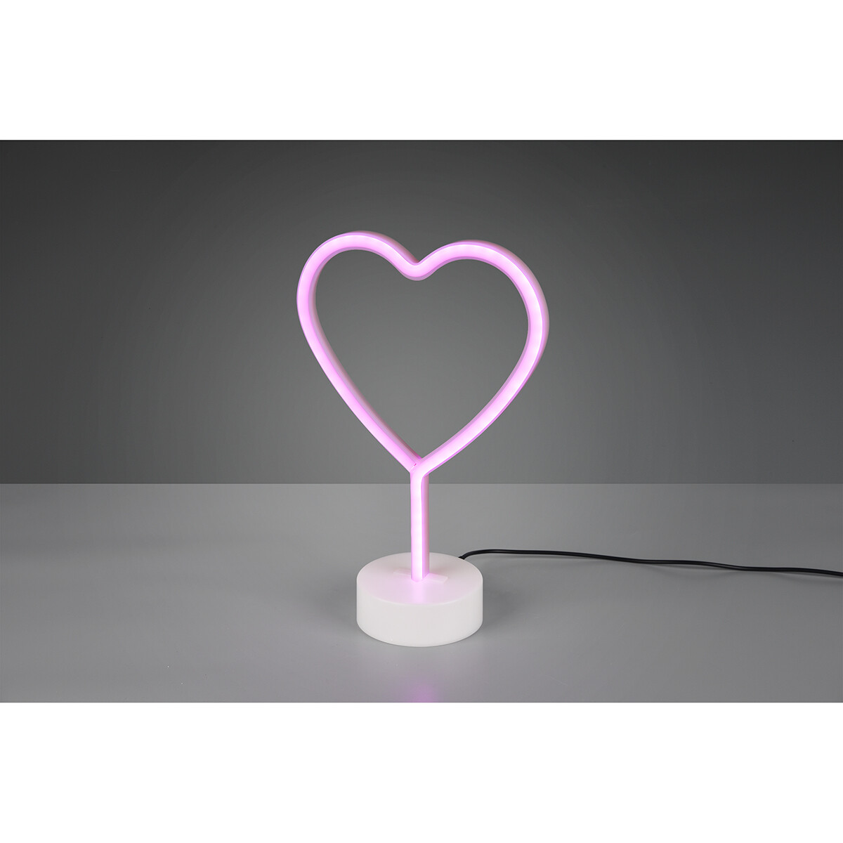 Lampe de Table LED - Éclairage de Table - Trion Hirtan - 2W - RGB - Rond - Mat Blanc - Plastique