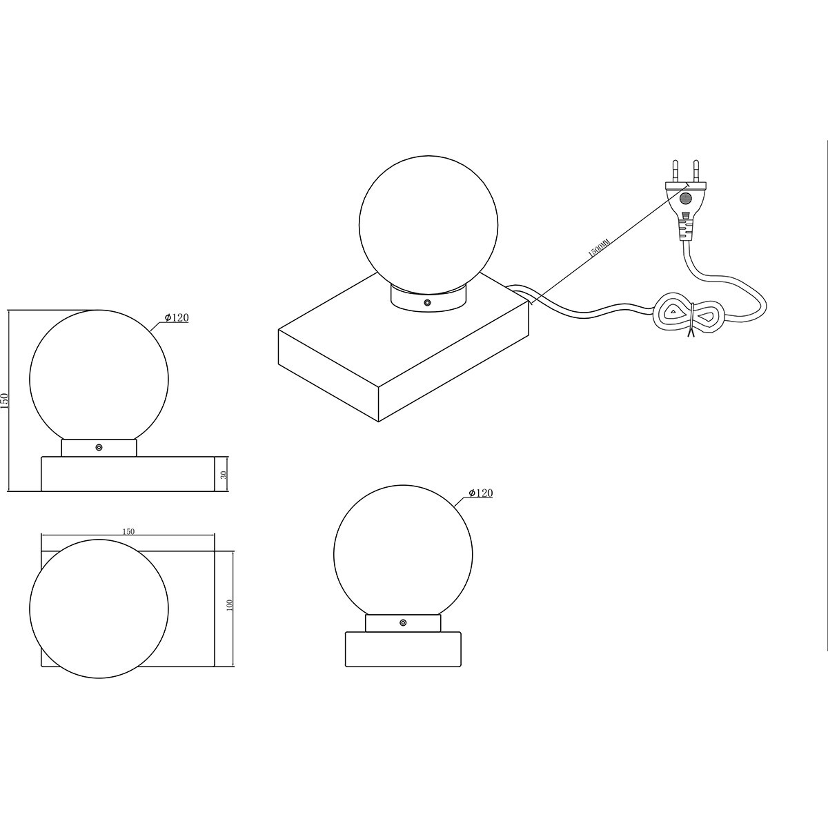 LED Lampe de Table - Éclairage de Table - Trion Ivar - Douille E14 - Rond - Nickel Mat - Métal