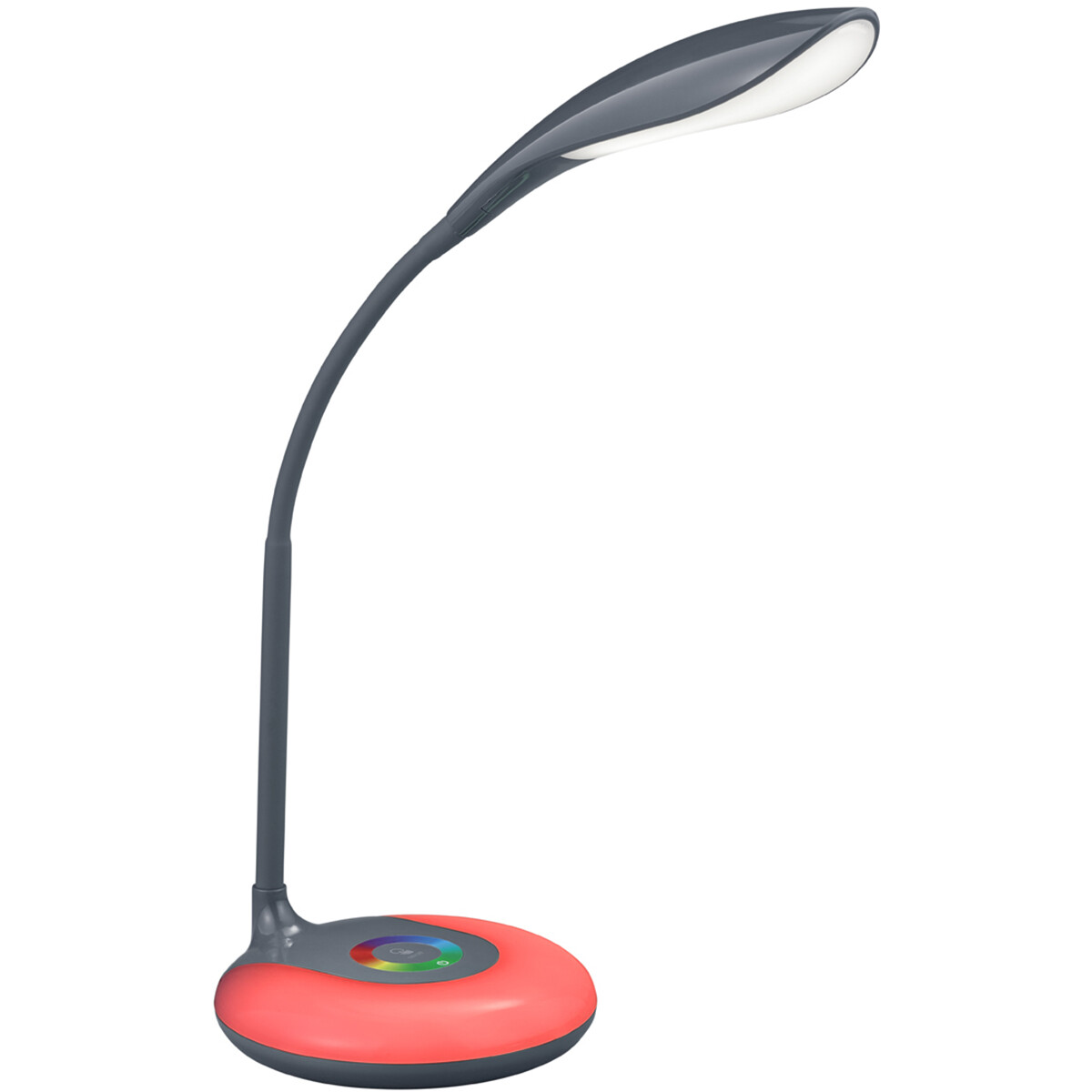 Lampe de bureau LED - Éclairage de Table - Trion Krato - 4W - Blanc Chaud 3000K - Rond - Mat Anthracite - Plastique