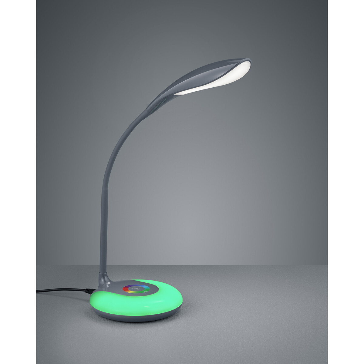 Lampe de bureau LED - Éclairage de Table - Trion Krato - 4W - Blanc Chaud 3000K - Rond - Mat Anthracite - Plastique