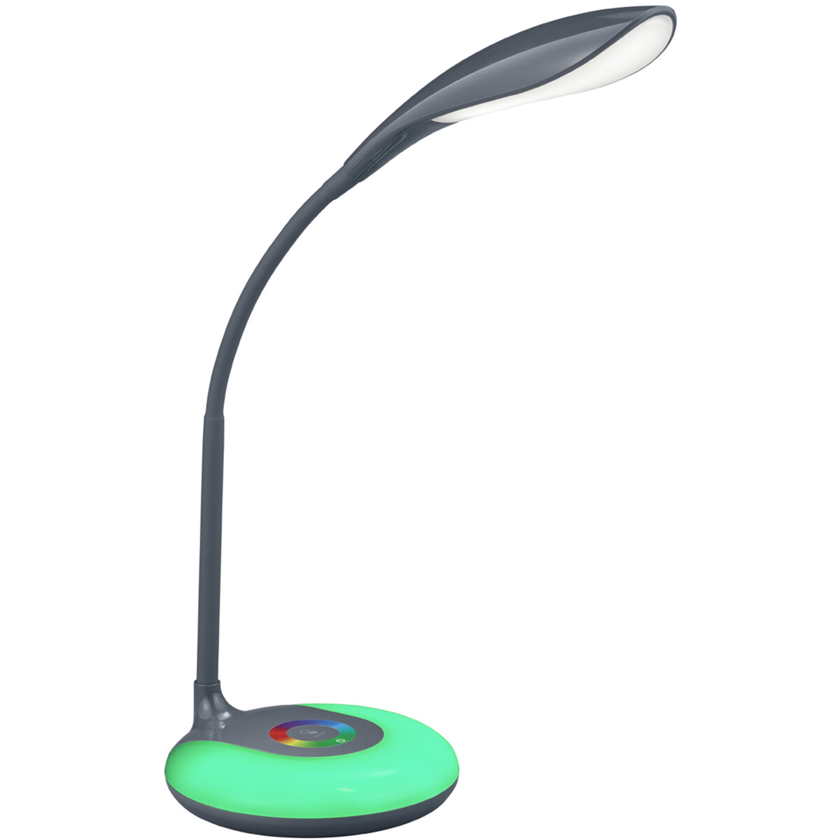 Lampe de bureau LED - Éclairage de Table - Trion Krato - 4W - Blanc Chaud 3000K - Rond - Mat Anthracite - Plastique