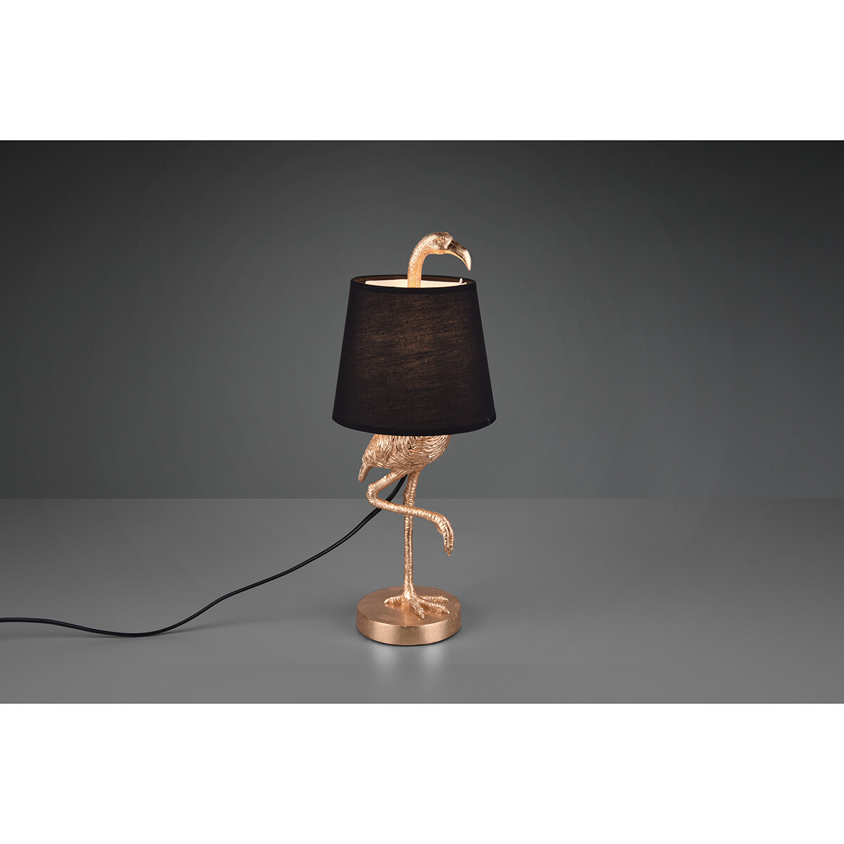 Lampe de Table LED - Éclairage de Table - Trion Lilo - Douille E14 - Rond - Mat Or - Polystone