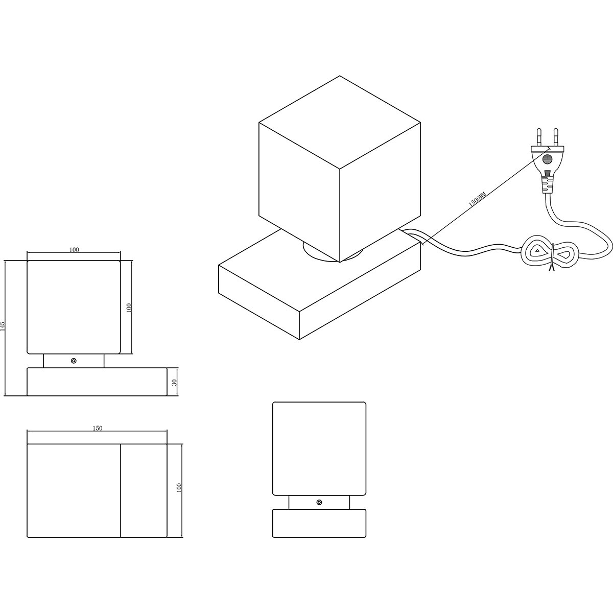 LED Lampe de Table - Éclairage de Table - Trion Litt - Douille E14 - Nickel Mat - Métal