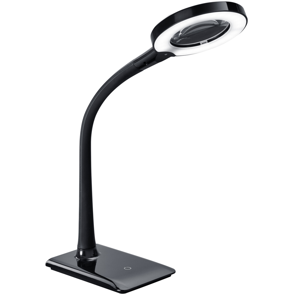 Lampe de bureau LED - Éclairage de Table - Trion Lumpa - 5W - Blanc Chaud 3000K - Rond - Mat Noir - Plastique