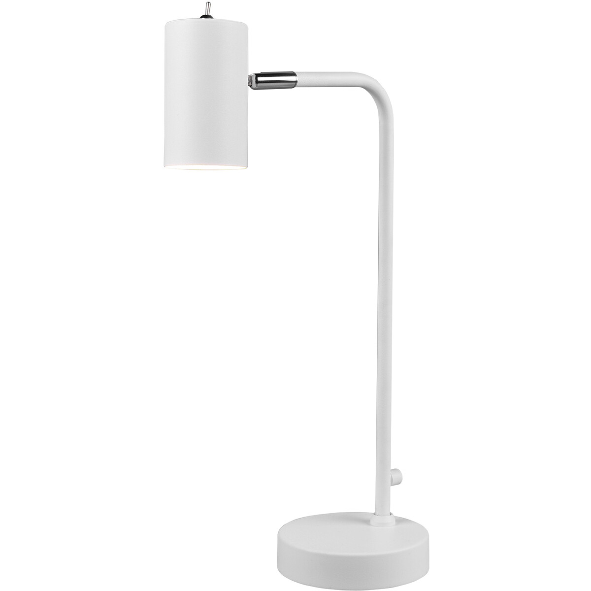 Lampe de bureau LED - Éclairage de Table - Trion Milona - Douille GU10 - Rond - Mat Blanc - Aluminium