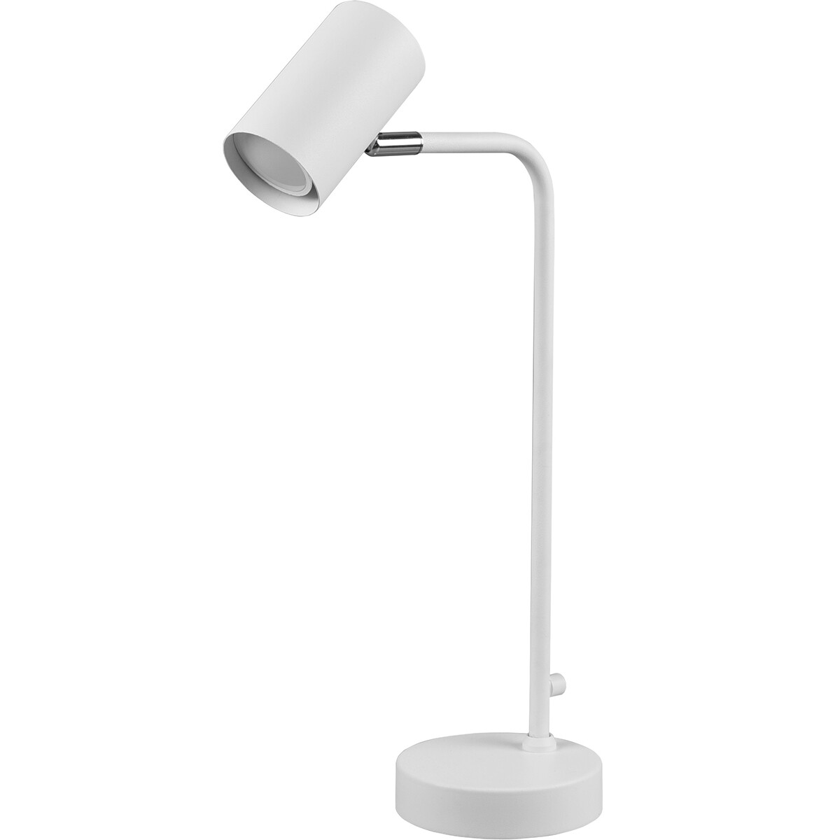 Lampe de bureau LED - Éclairage de Table - Trion Milona - Douille GU10 - Rond - Mat Blanc - Aluminium