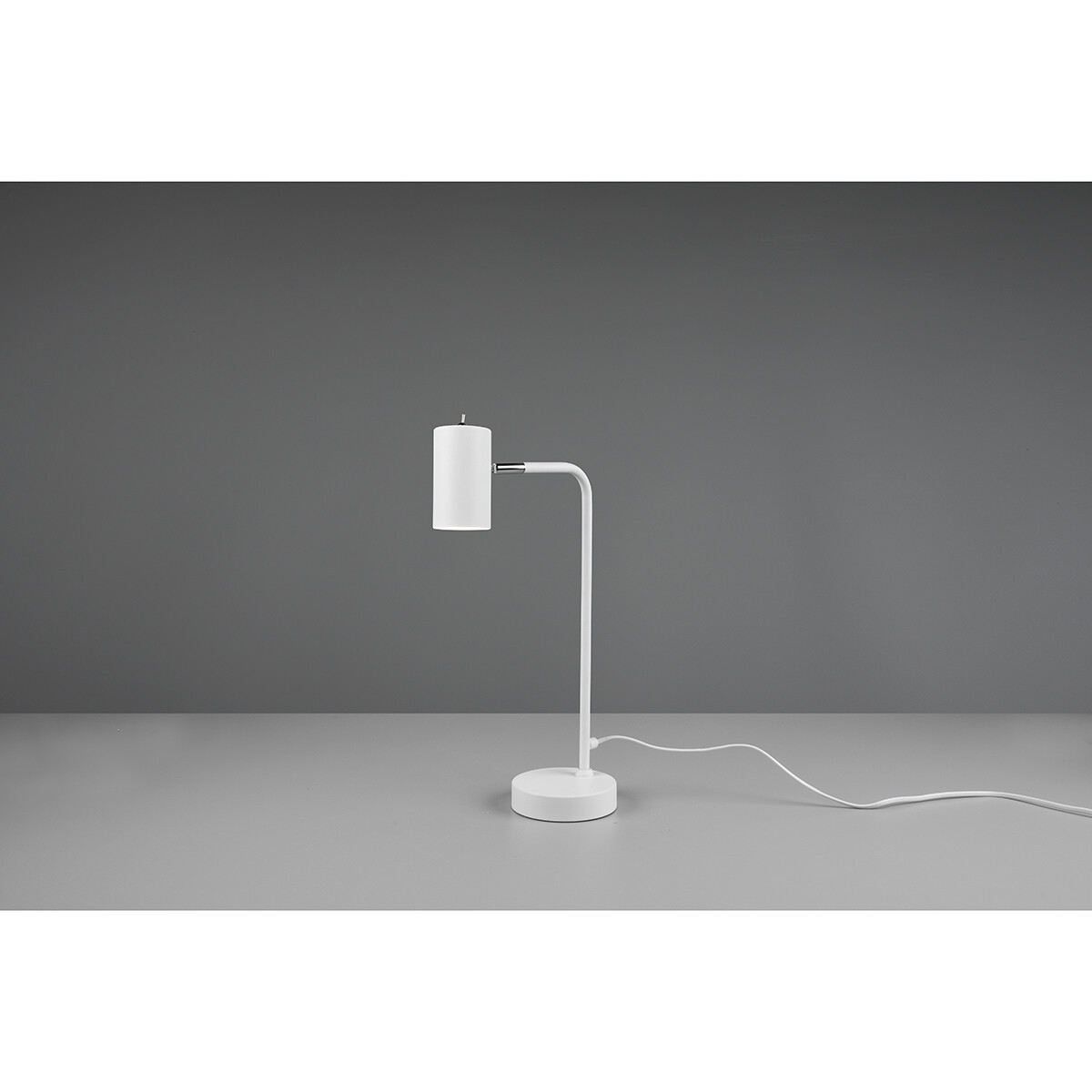 Lampe de bureau LED - Éclairage de Table - Trion Milona - Douille GU10 - Rond - Mat Blanc - Aluminium