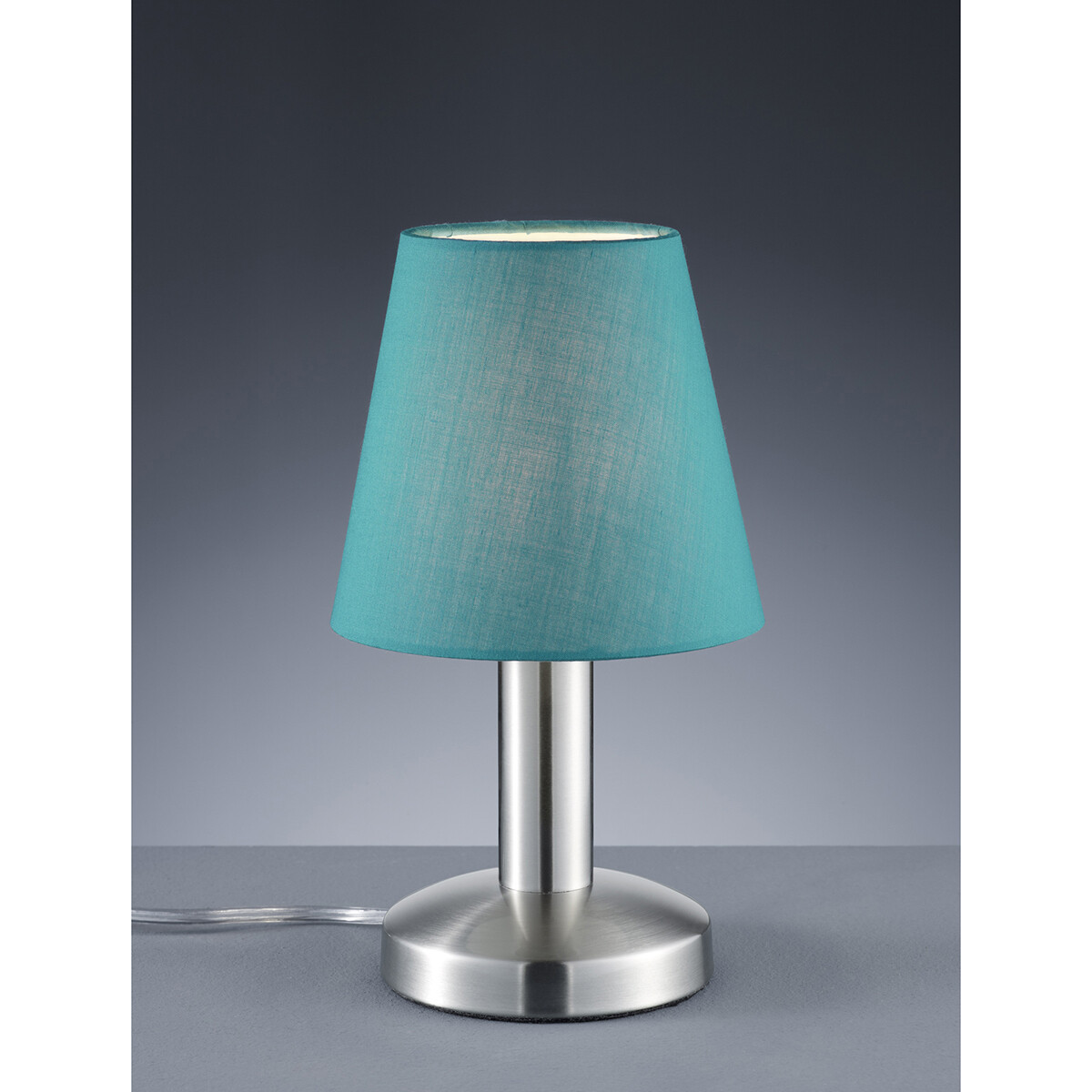 Lampe de Table LED - Éclairage de Table - Trion Muton - Douille E14 - Rond - Mat Turquoise - Aluminium