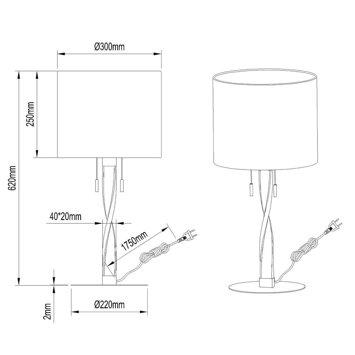 Lampe de Table LED - Éclairage de Table - Trion Ninda - Douille E27 - 6W - Blanc Chaud 3000K - Rond - Mat Or - Aluminium