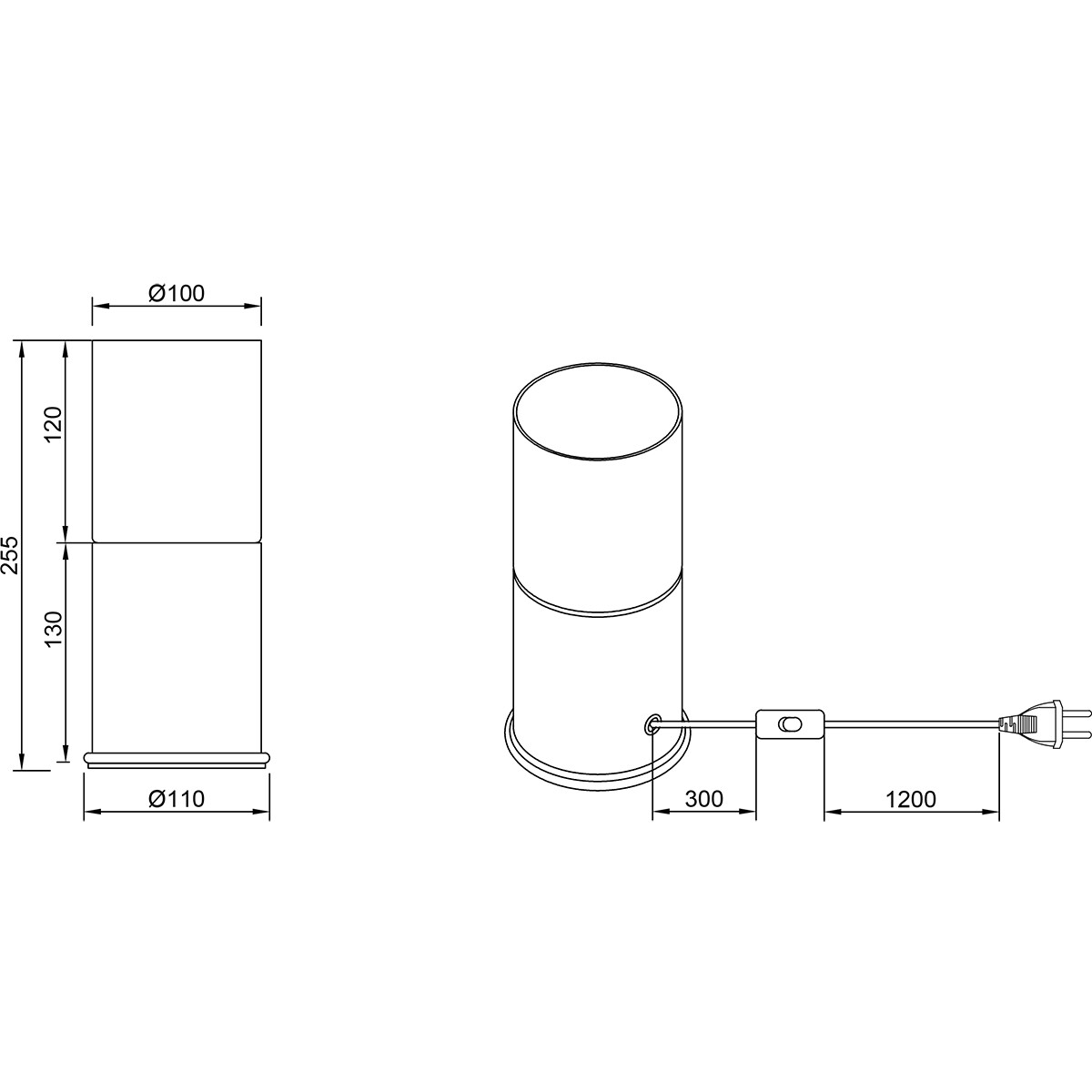 Lampe de Table LED - Éclairage de Table - Trion Roba - Douille E27 - Rond - Mat Or - Aluminium