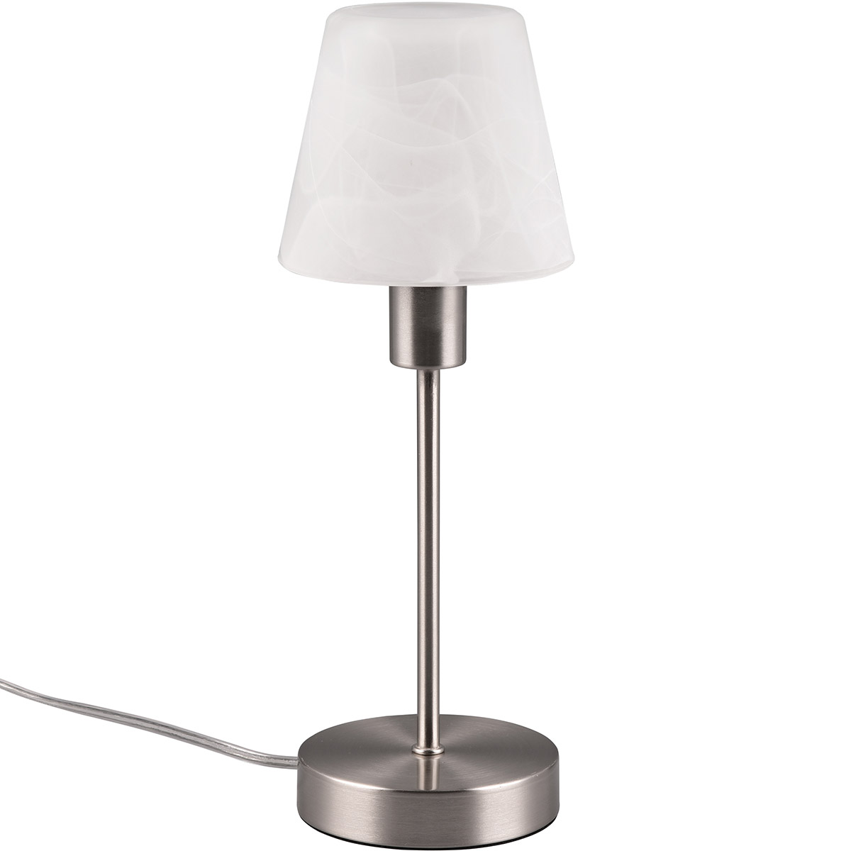 LED Lampe de Table - Éclairage de Table - Trion Siu - Douille E14 - Conique - Nickel Mat - Métal