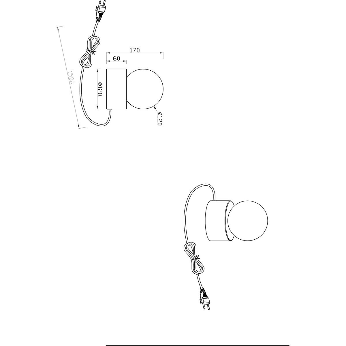 Lampe de table LED - Éclairage de table - Trion Tesso - Douille E14 - Rond - Café - Métal