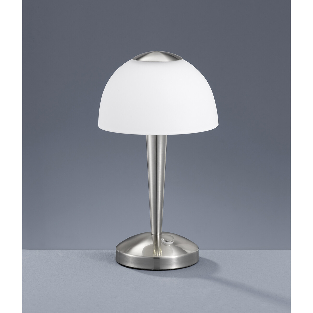 Lampe de Table LED - Éclairage de Table - Trion Vonton - 4W - Blanc Chaud 3000K - Rond - Mat Nickel - Aluminium