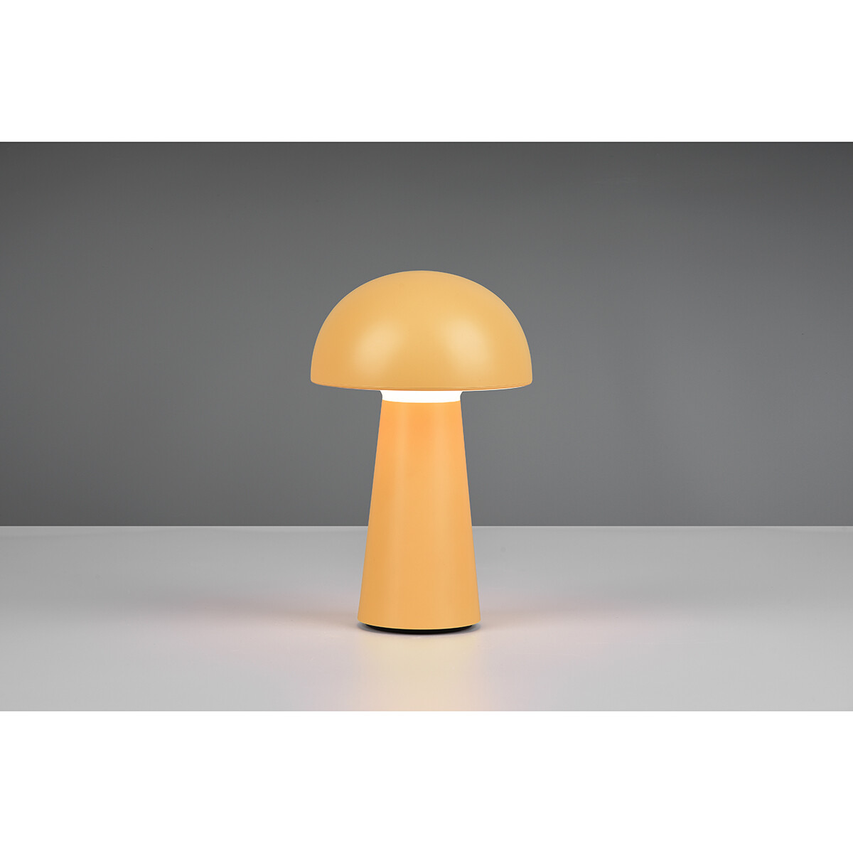 Lampe de Table LED - Éclairage de Table - Trion Lenio - 2W - Blanc Chaud 3000K - Dimmable - Rechargeable par USB - Étanche aux Éclaboussures IP44 - Rond - Mat Orange - Plastique