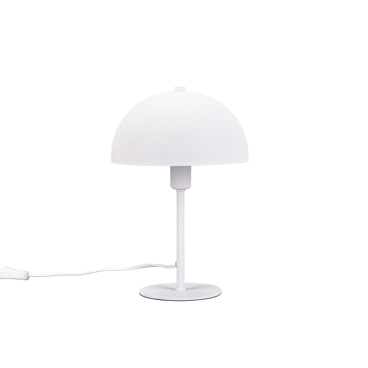 Lampe de table LED - Trion Alia - Douille E14 - Ronde - Blanc Mat - Métal