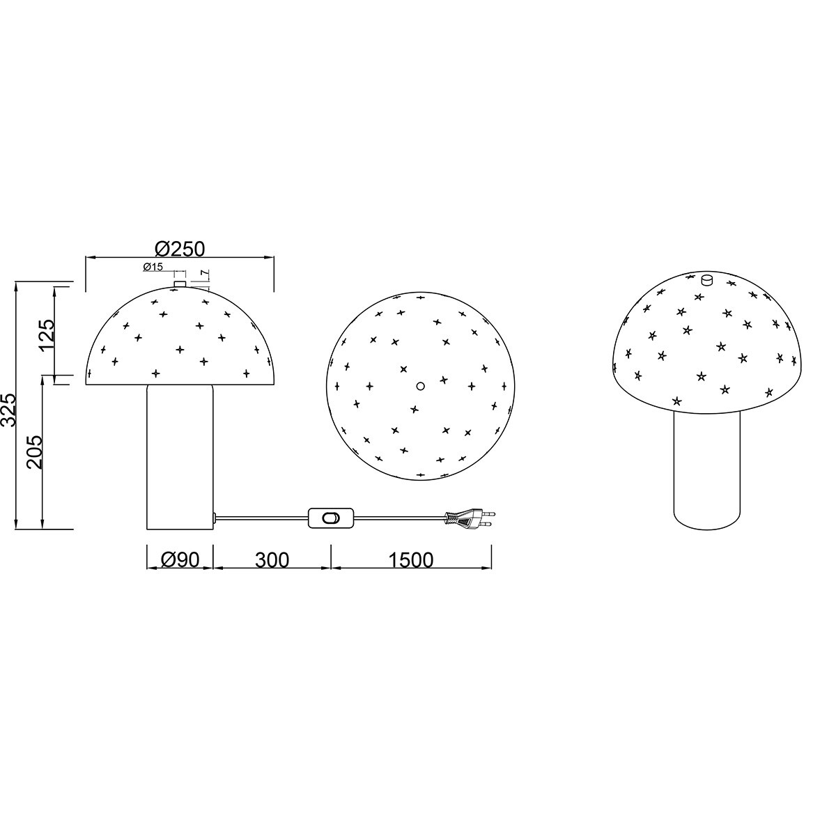 LED Lampe de Table - Trion Ates - Douille E14 - 1 point lumineux - Max 28W - Blanc Mat - Métal