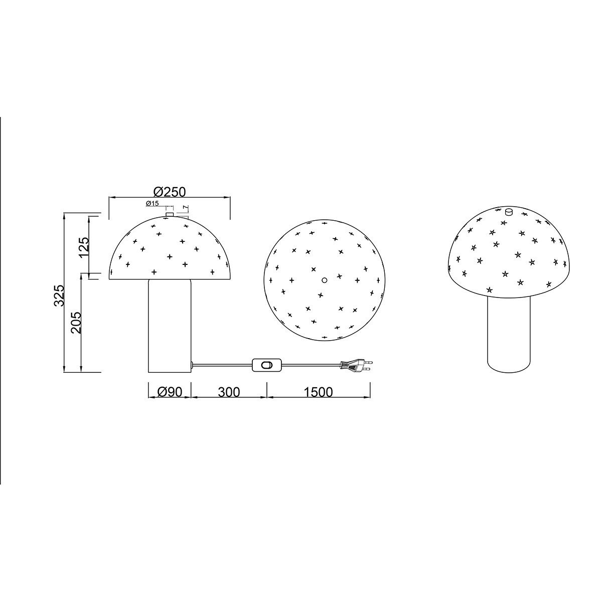 LED Lampe de Table - Trion Ates - Douille E14 - 1 point lumineux - Max 28W - Taupe - Métal