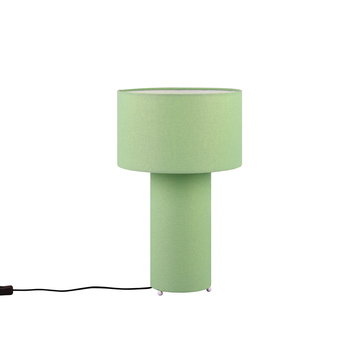 Lampe de table LED - Trion Balin - Douille E27 - Ronde - Verte - Textile