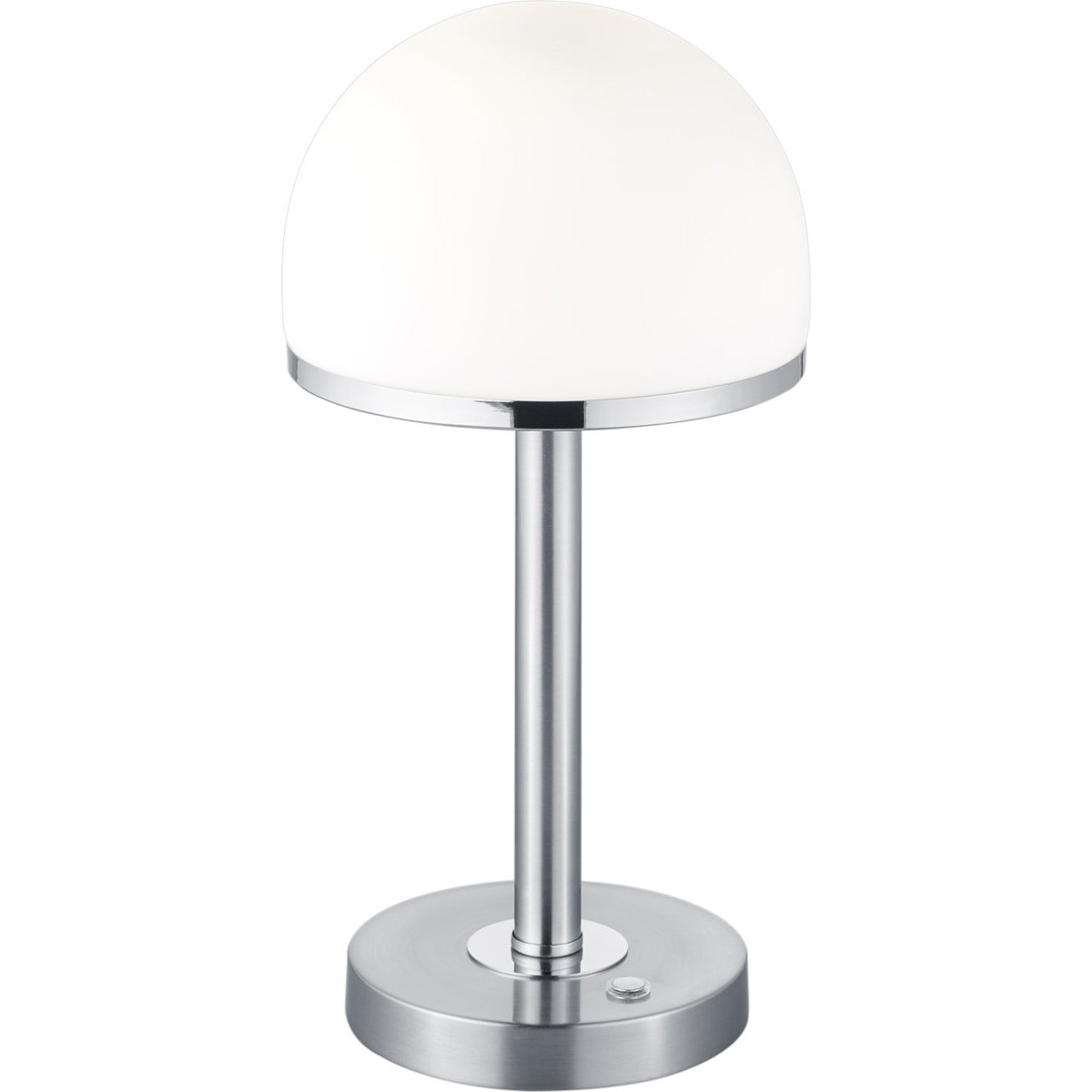 Lampe de Table LED - Trion Berl - 4W - Blanc Chaud 3000K - Dimmable - Rond - Mat Nickel - Aluminium