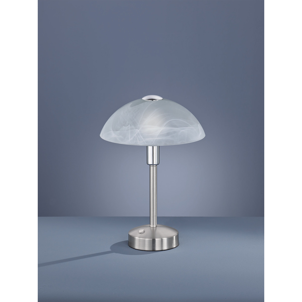 Lampe de Table LED - Trion Dontra - 4W - Blanc Chaud 3000K - Rond - Mat Nickel - Aluminium