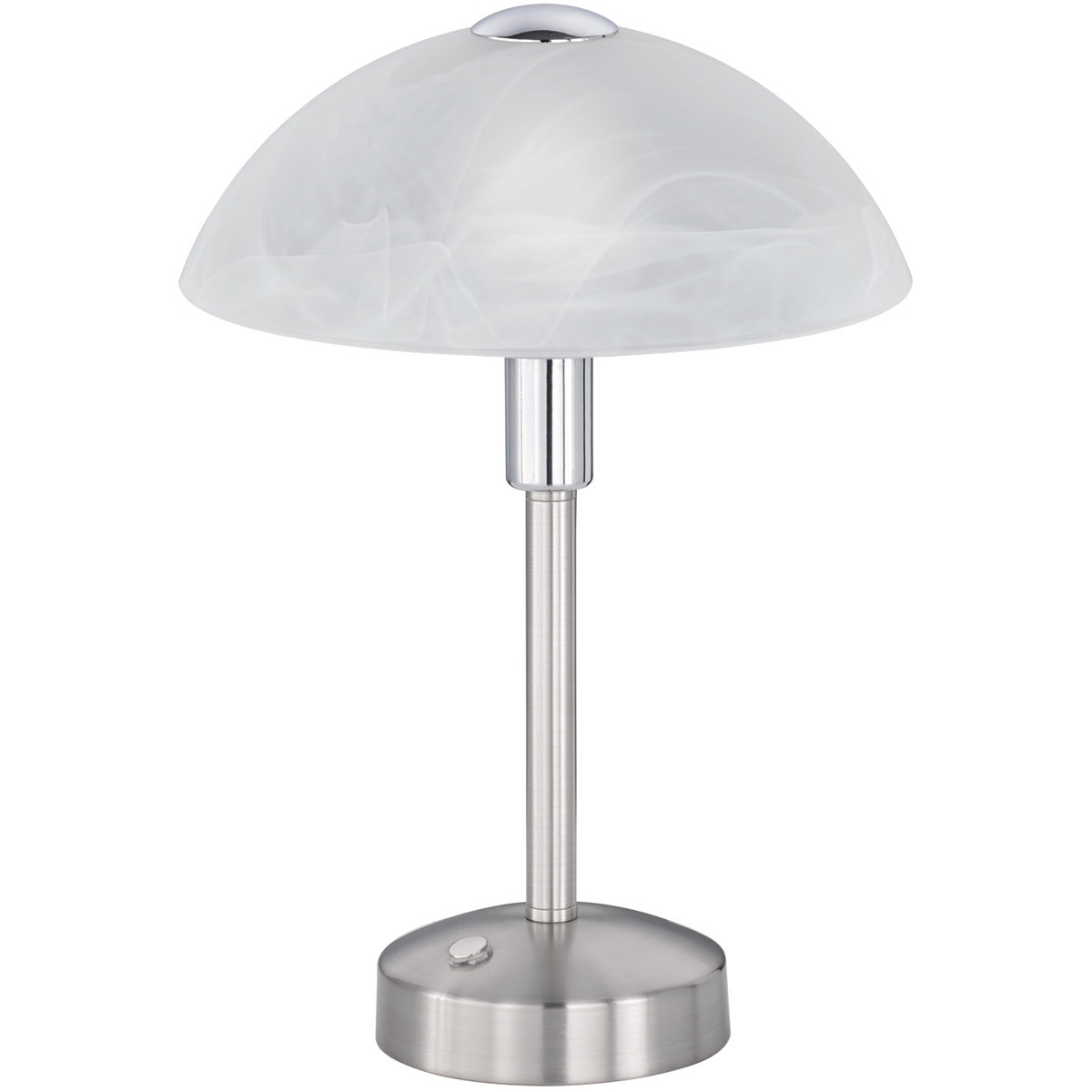 Lampe de Table LED - Trion Dontra - 4W - Blanc Chaud 3000K - Rond - Mat Nickel - Aluminium