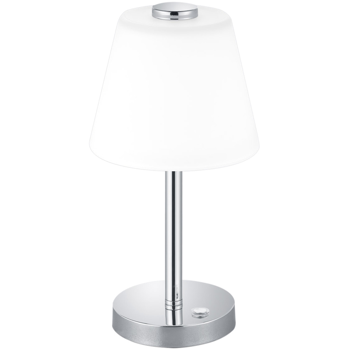 Lampe de Table LED - Trion Emaro - 4.5W - Blanc Chaud 3000K - Dimmable - Rond - Chrome Brillant - Aluminium