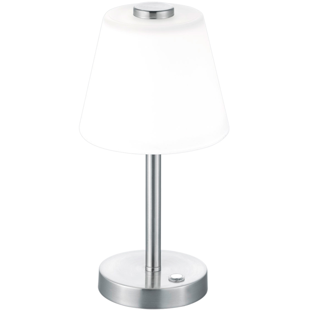 Lampe de Table LED - Trion Emaro - 4.5W - Blanc Chaud 3000K - Dimmable - Rond - Mat Nickel - Aluminium