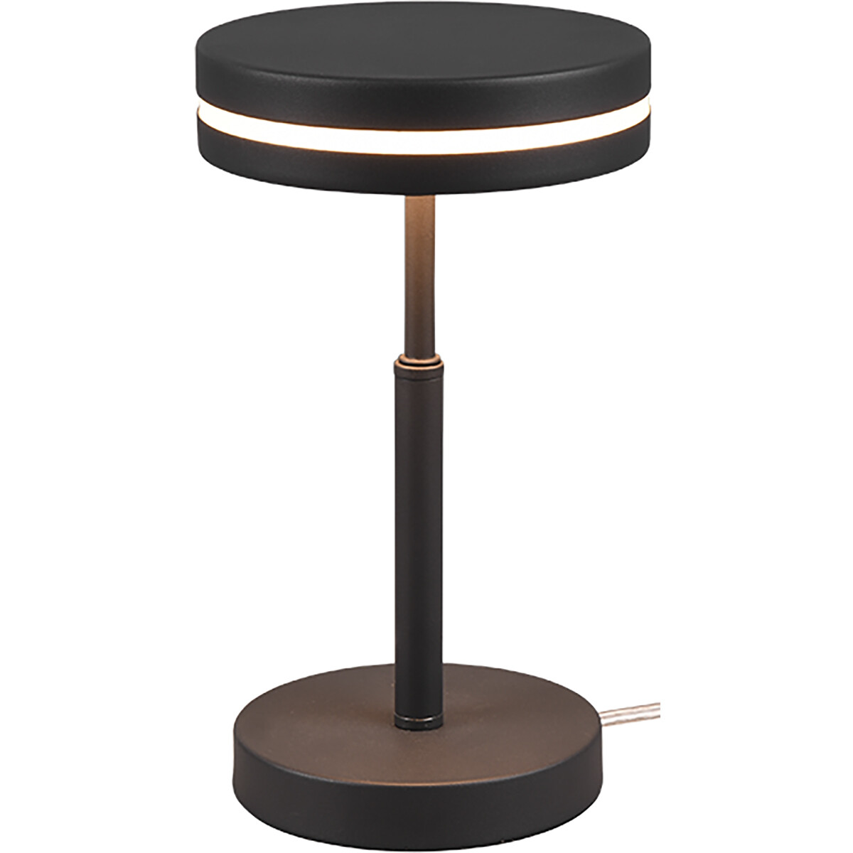 Lampe de Table LED - Trion Franco - 6W - Blanc Chaud 3000K - Rond - Mat Anthracite - Aluminium