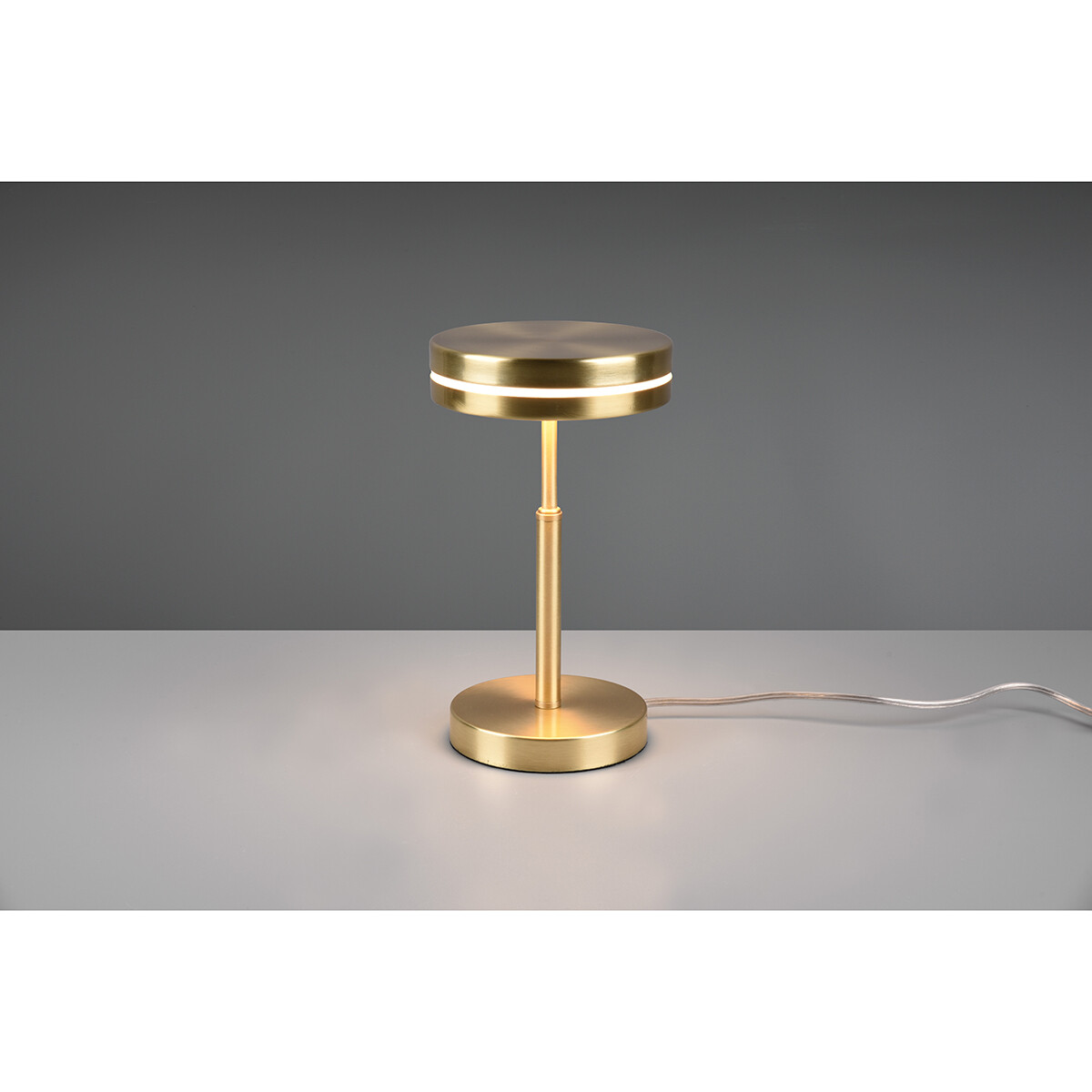 Lampe de Table LED - Trion Franco - 6W - Blanc Chaud 3000K - Rond - Mat Or - Aluminium