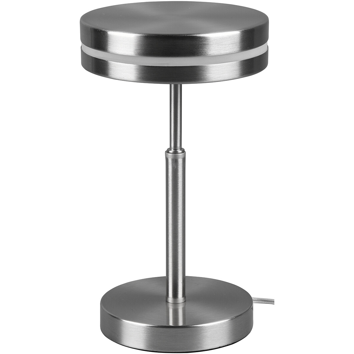 Lampe de Table LED - Trion Franco - 6W - Blanc Chaud 3000K - Rond - Mat Nickel - Aluminium