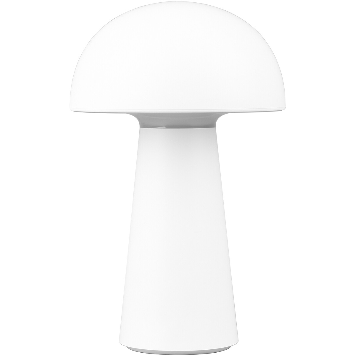 Lampe de Table LED - Éclairage de Table - Trion Lenio - 2W - Blanc Chaud 3000K - Dimmable - Rechargeable par USB - Étanche aux Éclaboussures IP44 - Rond - Mat Blanc - Plastique