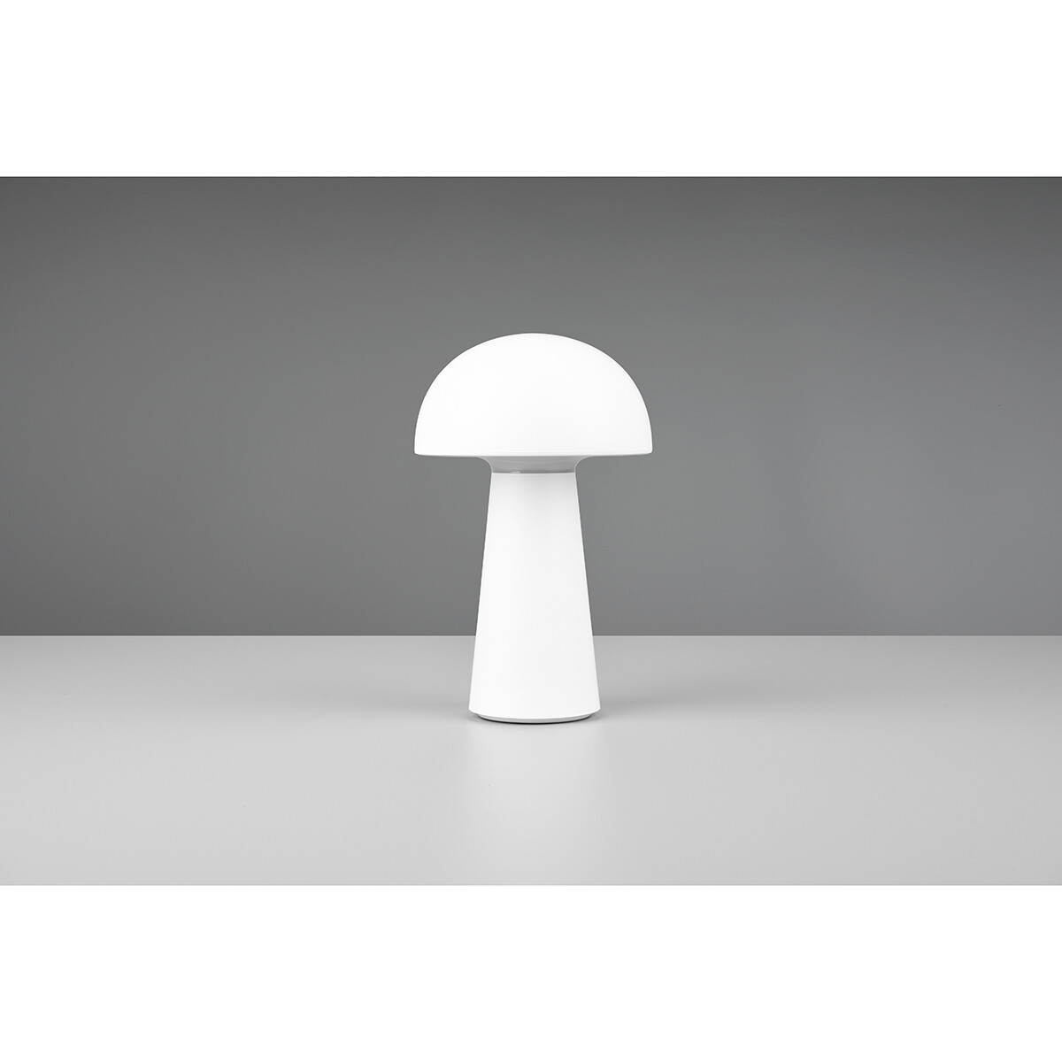 Lampe de Table LED - Éclairage de Table - Trion Lenio - 2W - Blanc Chaud 3000K - Dimmable - Rechargeable par USB - Étanche aux Éclaboussures IP44 - Rond - Mat Blanc - Plastique