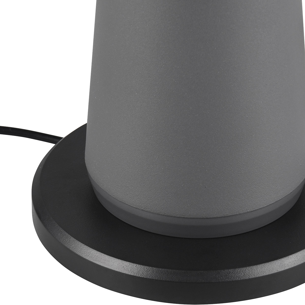 LED Lampe de Table - Trion Lungo - 2W - Couleur Ajustable - Batteries Rechargeables - Anthracite - Aluminium Moulé