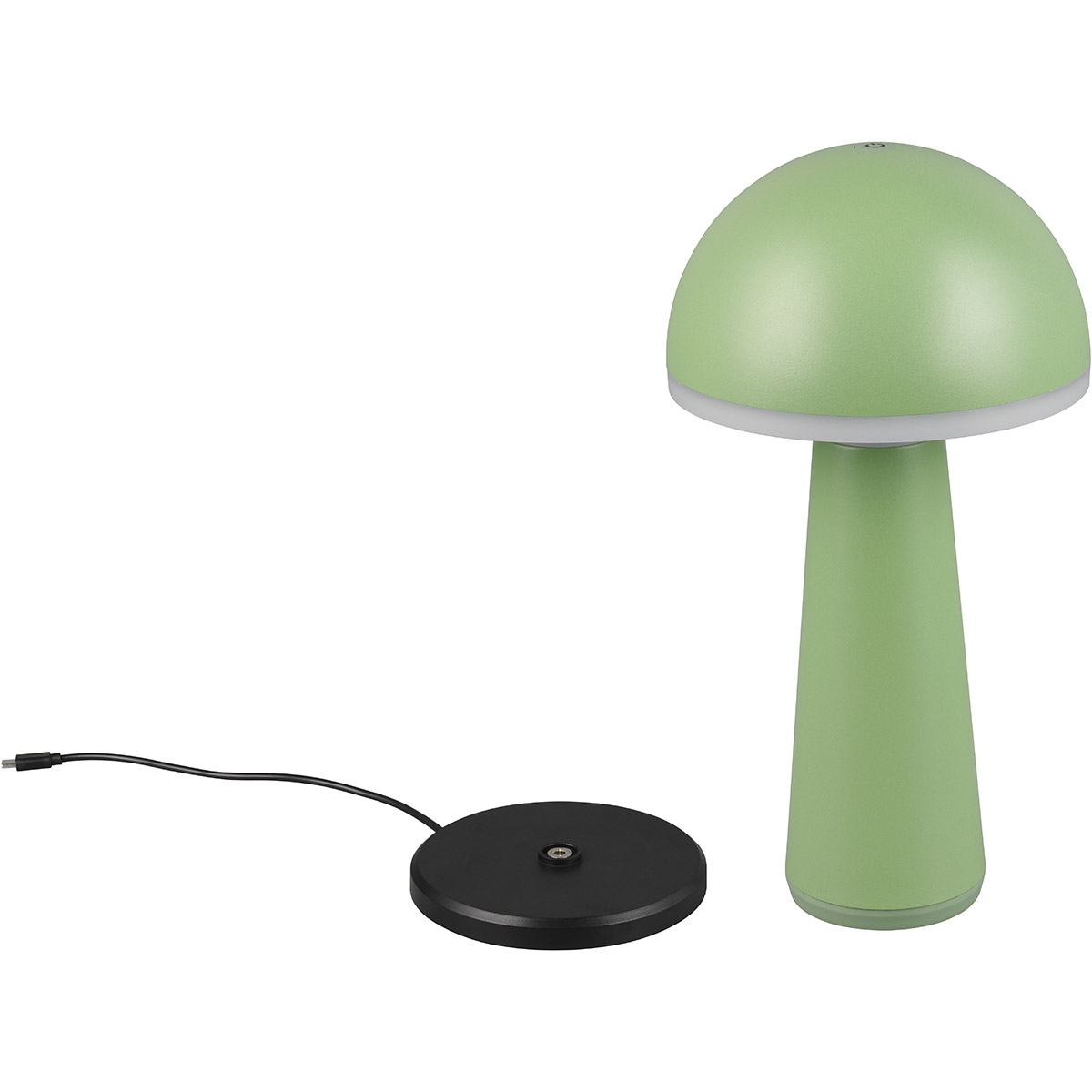 LED Lampe de Table - Trion Lungo - 2W - Couleur Ajustable - Batteries Rechargeables - Vert Pistache - Aluminium Moulé