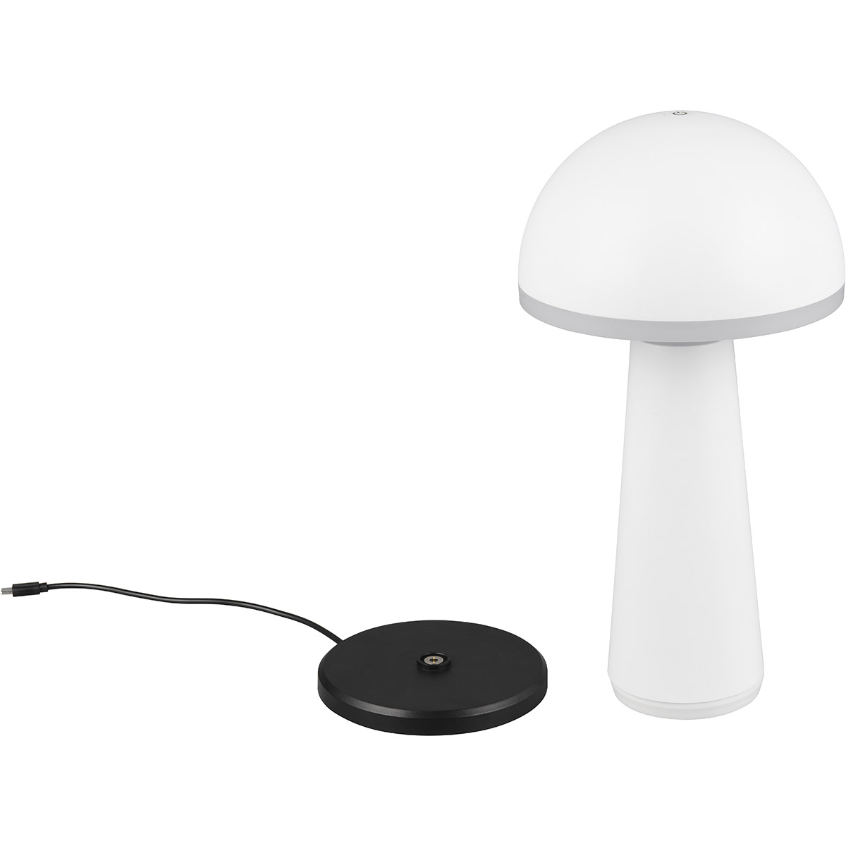 LED Lampe de Table - Trion Lungo - 2W - Couleur Ajustable - Batteries Rechargeables - Blanc - Aluminium Moulé