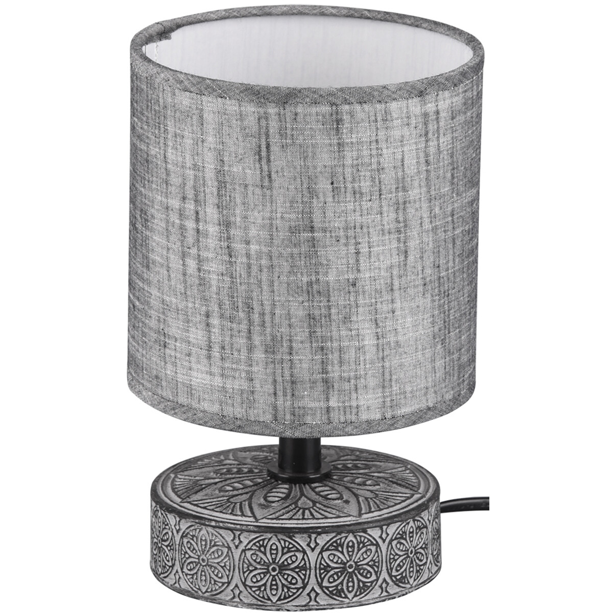 Lampe de Table LED - Trion Maria - Douille E14 - Rond - Mat Gris - Céramique