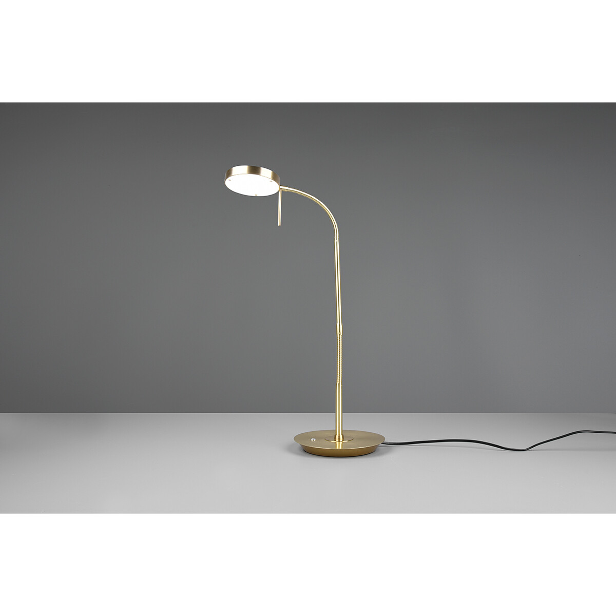 Lampe de Table LED - Trion Monzino - 12W - Couleur de lumière ajustable - Dimmable - Rond - Mat Or - Aluminium