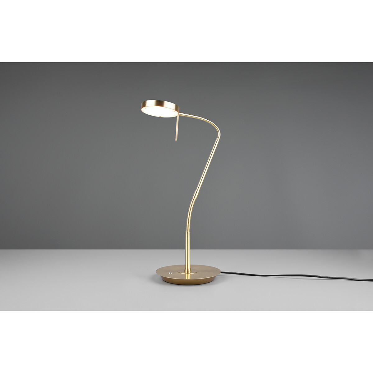 Lampe de Table LED - Trion Monzino - 12W - Couleur de lumière ajustable - Dimmable - Rond - Mat Or - Aluminium