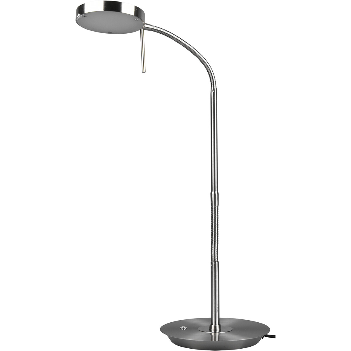 Lampe de Table LED - Trion Monzino - 12W - Couleur de lumière ajustable - Dimmable - Rond - Mat Nickel - Aluminium