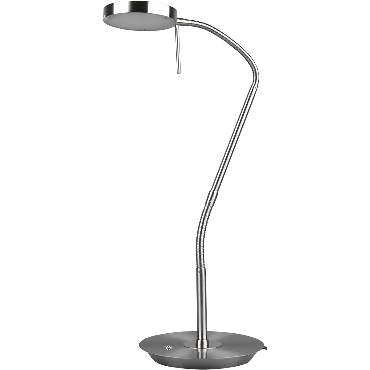 Lampe de Table LED - Trion Monzino - 12W - Couleur de lumière ajustable - Dimmable - Rond - Mat Nickel - Aluminium