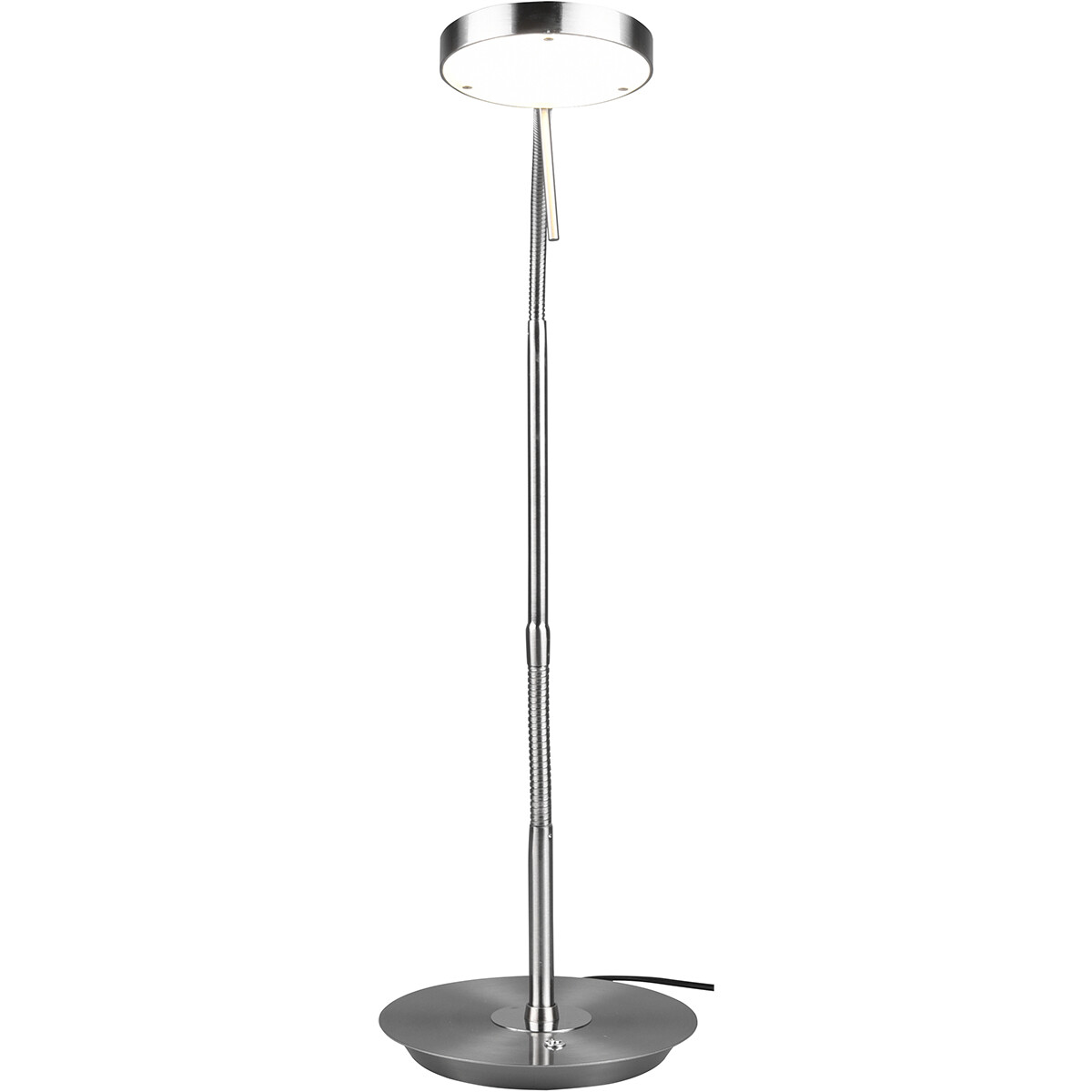 Lampe de Table LED - Trion Monzino - 12W - Couleur de lumière ajustable - Dimmable - Rond - Mat Nickel - Aluminium