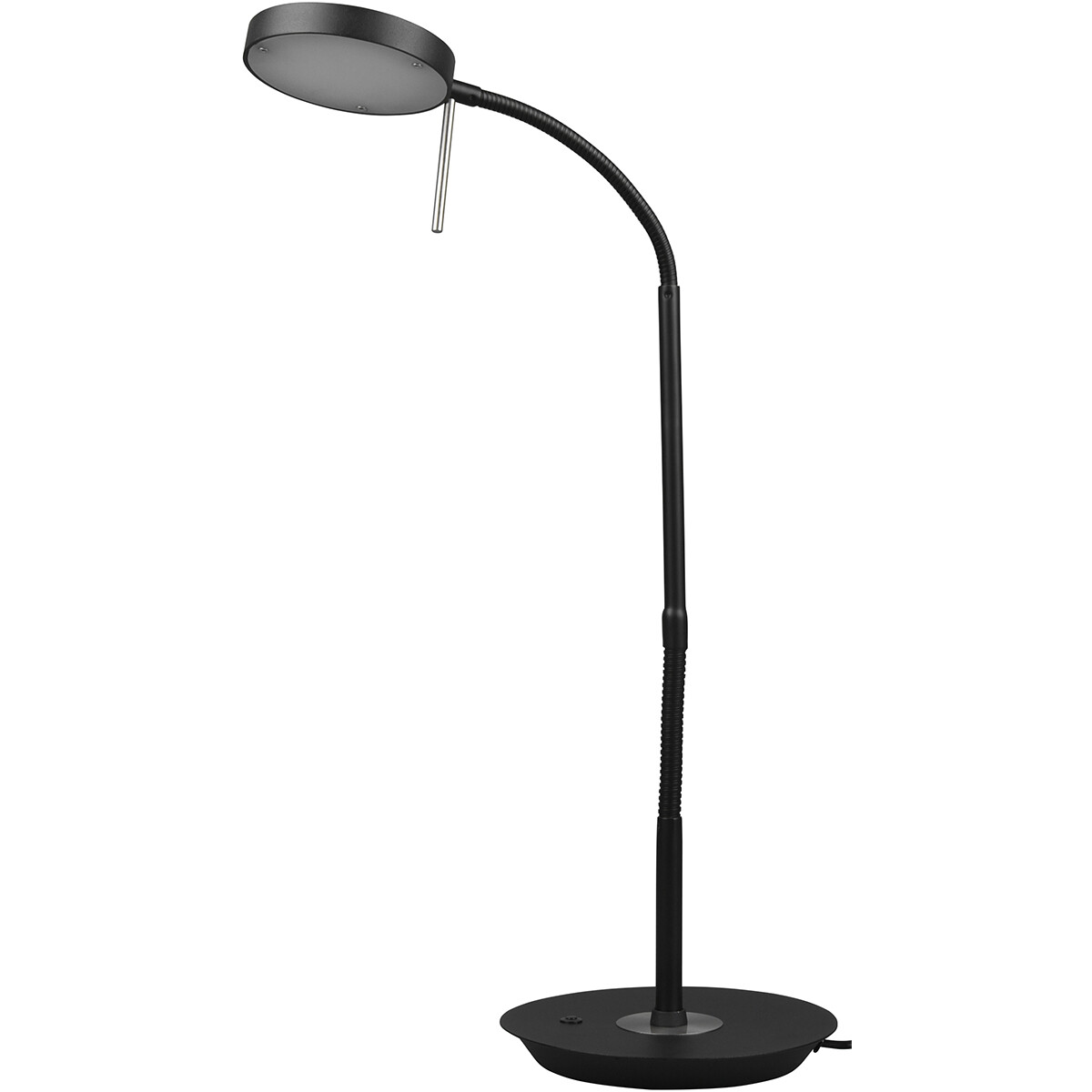 Lampe de Table LED - Trion Monzino - 12W - Couleur de lumière ajustable - Dimmable - Rond - Mat Noir - Aluminium