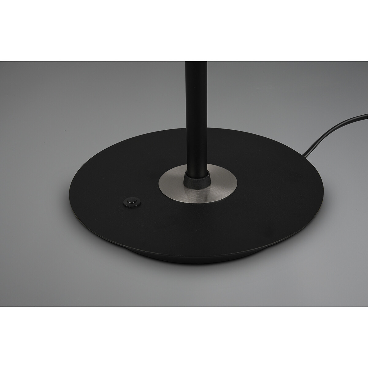 Lampe de Table LED - Trion Monzino - 12W - Couleur de lumière ajustable - Dimmable - Rond - Mat Noir - Aluminium