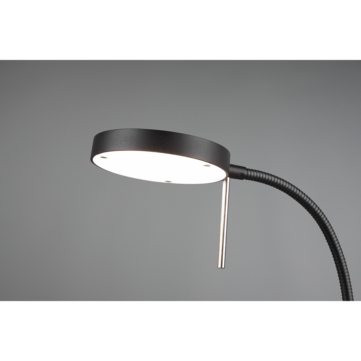 Lampe de Table LED - Trion Monzino - 12W - Couleur de lumière ajustable - Dimmable - Rond - Mat Noir - Aluminium