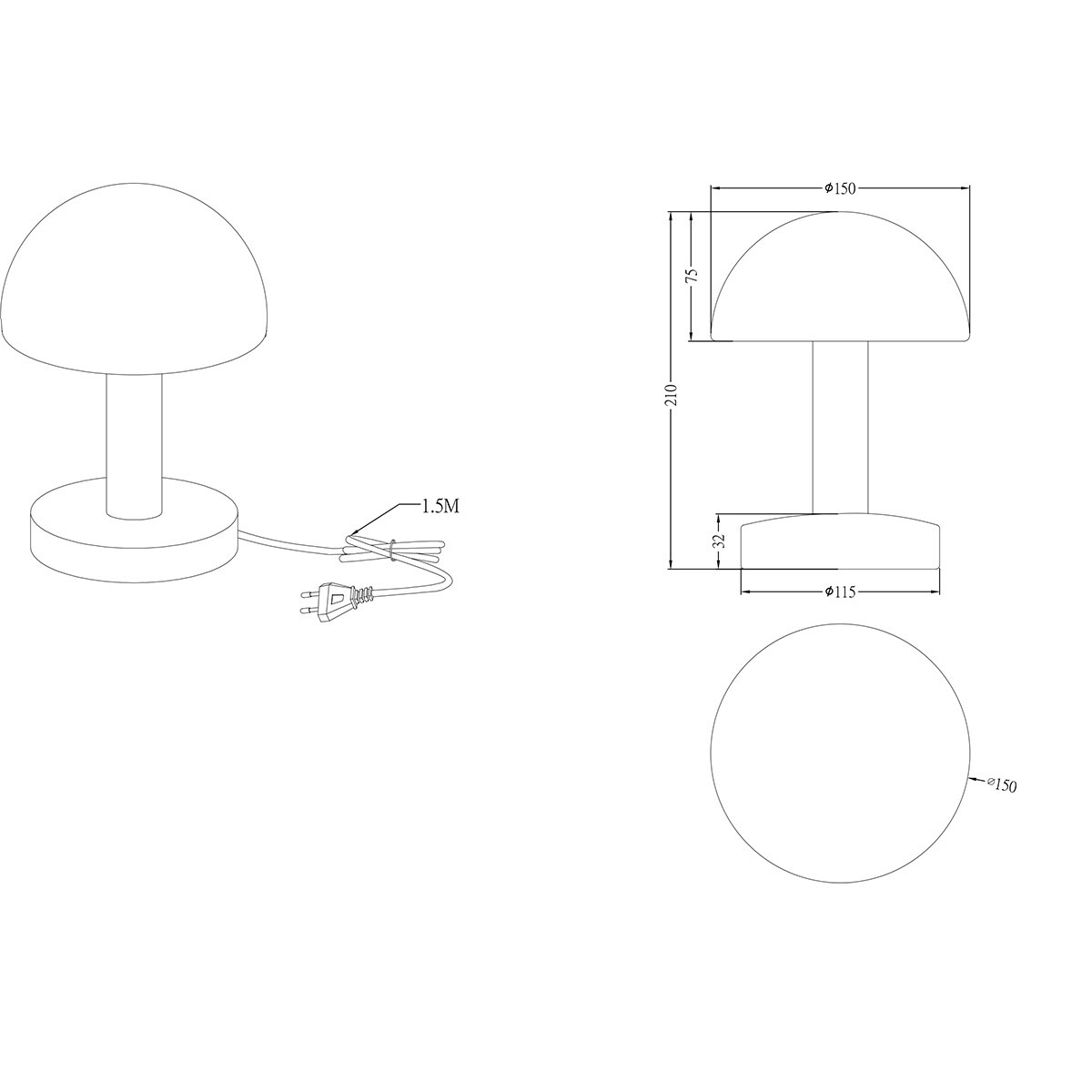 LED Lampe de Table - Trion Nini - Douille E14 - 1 point lumineux - Nickel Mat - Métal - Verre Blanc Brossé